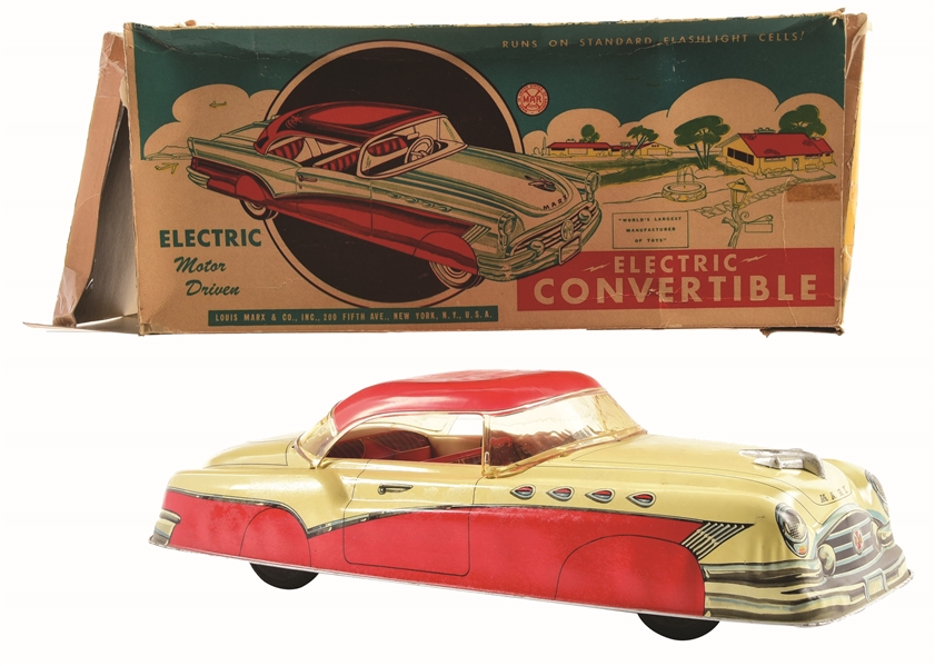 MARX TIN-LITHO ELECTRIC CONVERTIBLE AUTOMOBILE.