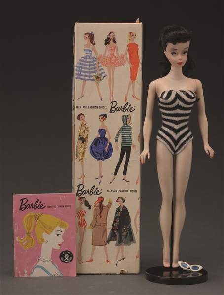 VINTAGE 1963 BARBIE IN SWIMSUIT WITH BOX.