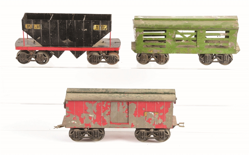 LOT OF 3: EARLY VOLTAMP FREIGHT CARS.