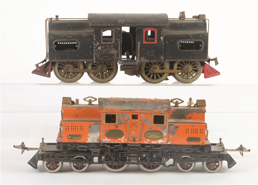 LOT OF 2: PRESSED STEEL NEW YORK CENTRAL LINES ENGINES.