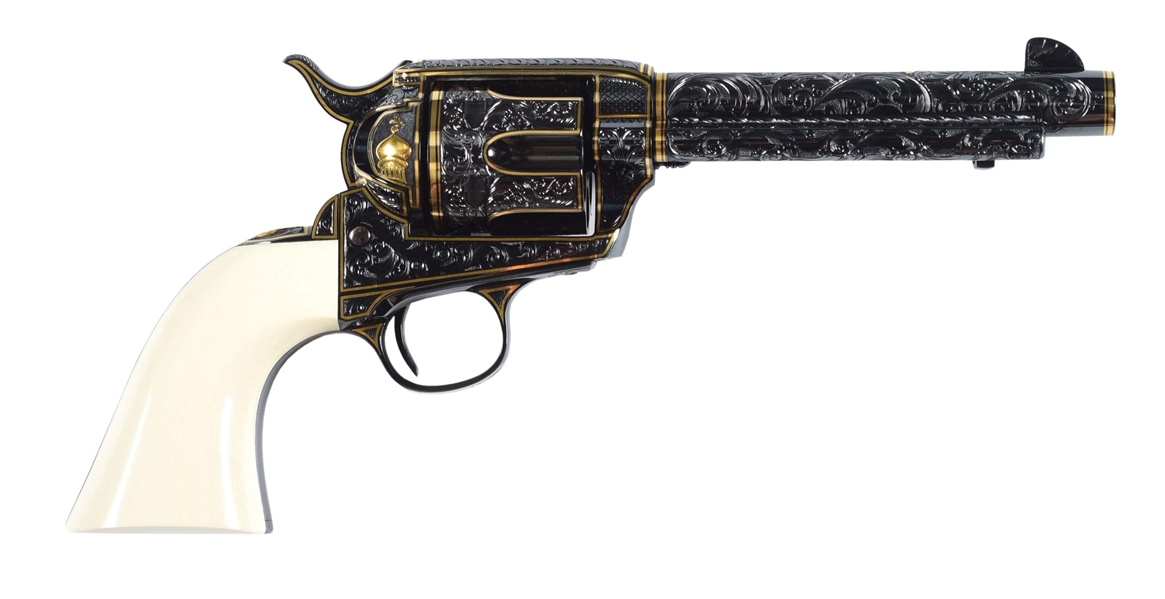 (C) EXHIBITION ENGRAVED COLT SINGLE ACTION BY MASTER ENGRAVER TIM GEORGE.