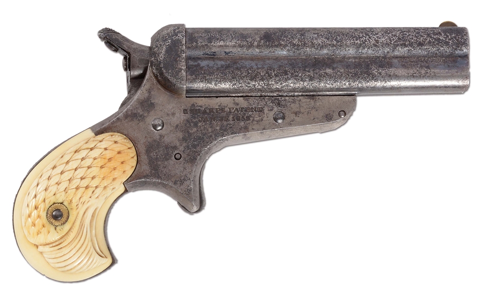 (A) RARE SHARPS MODEL 4D PISTOL ATTRIBUTED TO CHRISTIAN SHARPS.