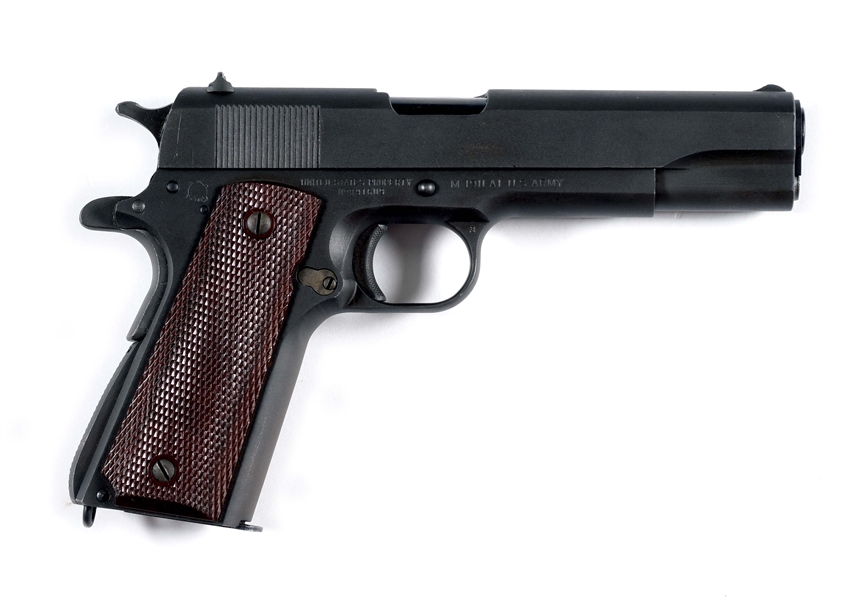 (C) HIGH CONDITION ITHACA  MODEL 1911A1 US ARMY SEMI AUTOMATIC PISTOL.