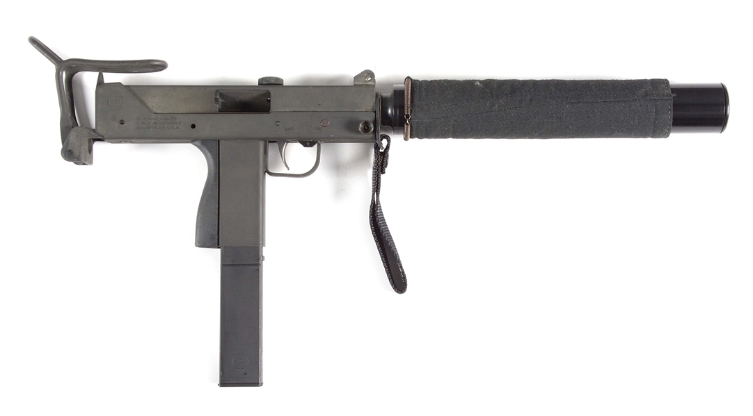 (N) VERY FINE SWD COBRAY M-11 MACHINE GUN (FULLY TRANSFERABLE) WITH BOWERS CAC 9 SUPPRESSOR (SUPPRESSOR).