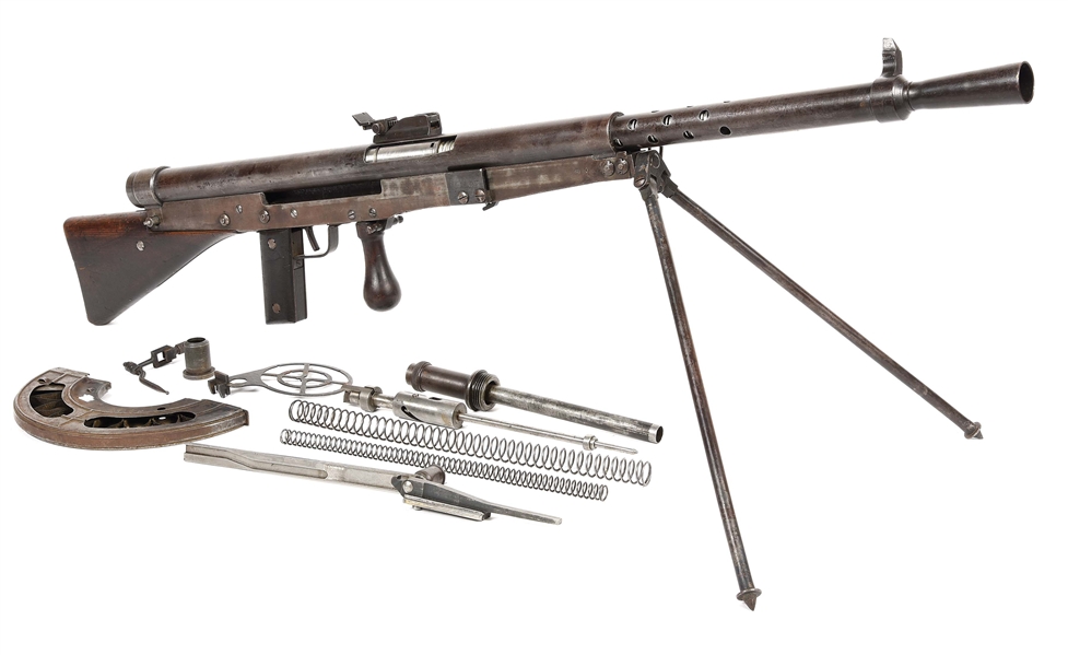 (N) DEACTIVATED HISTORIC WORLD WAR I FRENCH CHAUCHAT MODEL 1915 MACHINE GUN (CURIO AND RELIC).