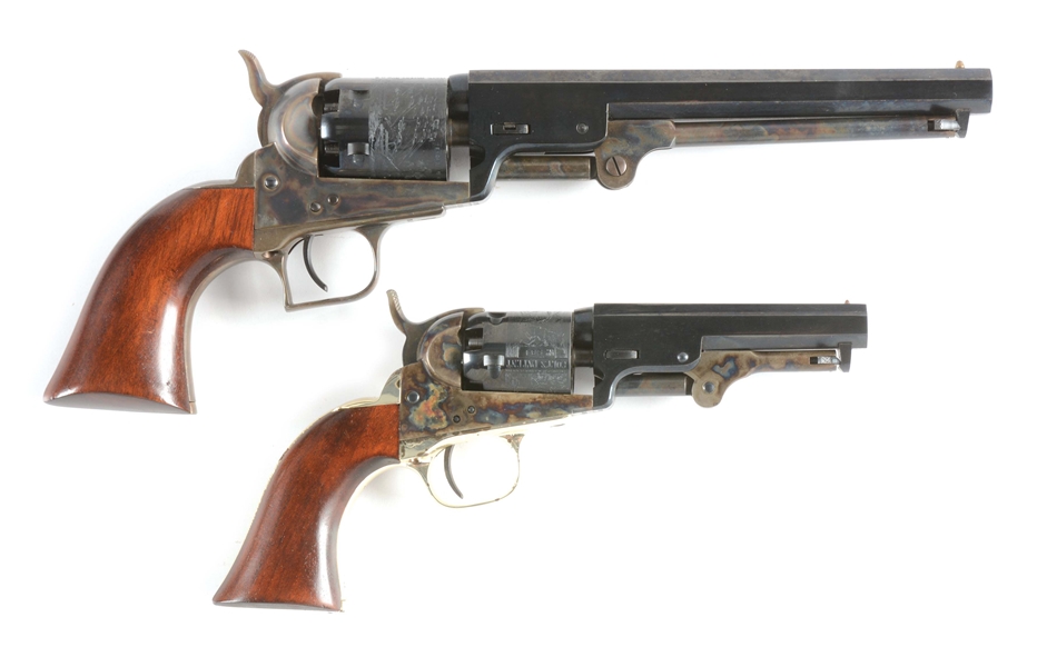 (A) LOT OF 2: COLT 1851 AND 1849 PERCUSSION REVOLVERS. 