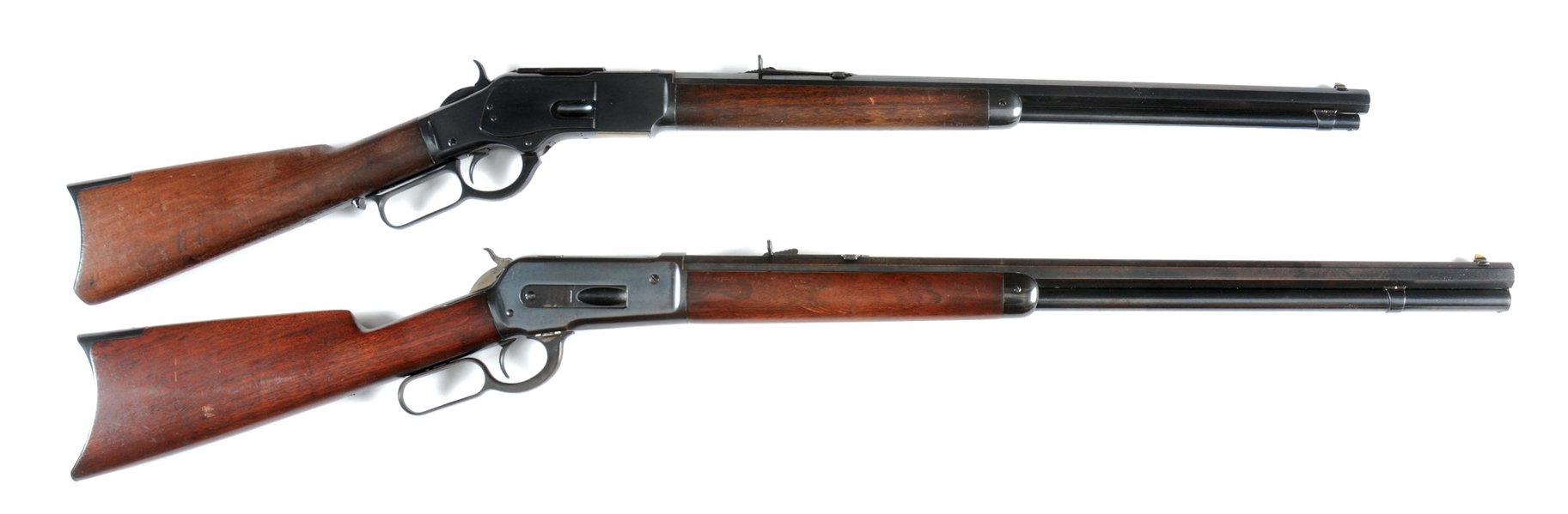 (A) LOT OF 2: WINCHESTER 1873 .32 WCF AND 1886 .45-90 WCF LEVER ACTION RIFLE.
