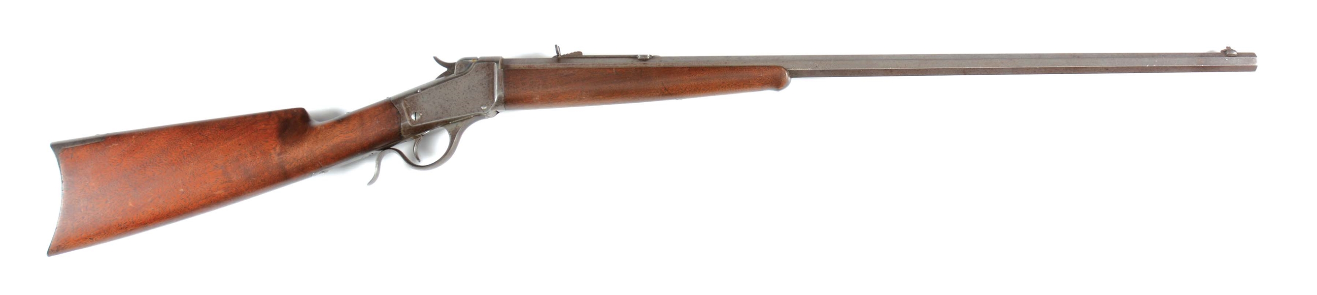 (A) WINCHESTER 1885 LEVER ACTION RIFLE.