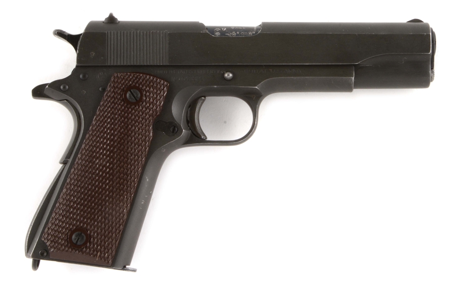 (C) VERY FINE COLT 1911A1 WORLD WAR II .45 ACP SEMI-AUTOMATIC PISTOL MADE IN 1944 WITH BRITISH PROOFS.