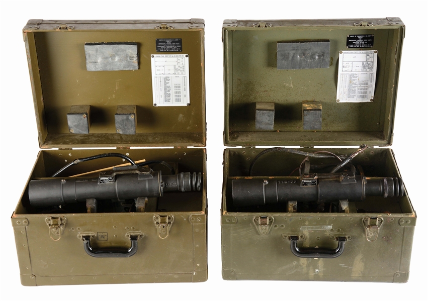 LOT OF 2: US M3 INFRARED SNIPER SCOPES IN CASES.