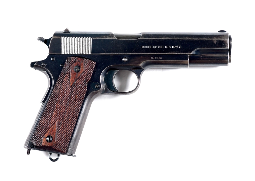 (C) SCARCE US NAVY COLT MODEL 1911 SEMI AUTOMATIC PISTOL (1912).