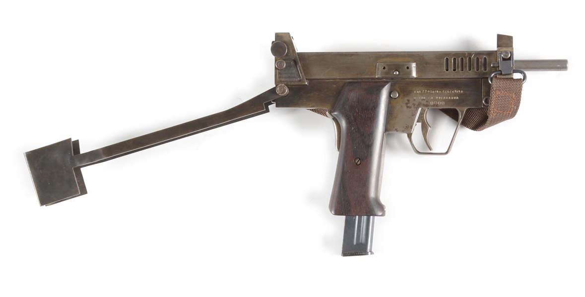 (N) VERY UNIQUE NICARAGUA MADE OSORIO GRANDE .22 MACHINE GUN PISTOL (FULLY TRANSFERABLE).