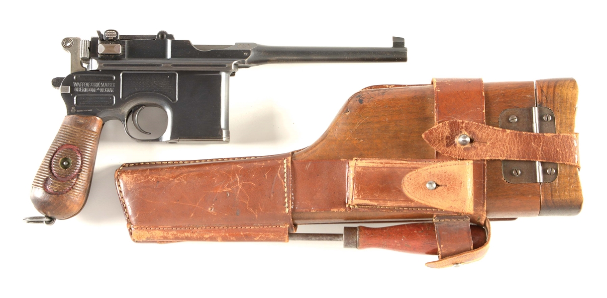 (C) FINE MAUSER C96 RED 9 SEMI-AUTOMATIC PISTOL WITH COMPLETE RIG.