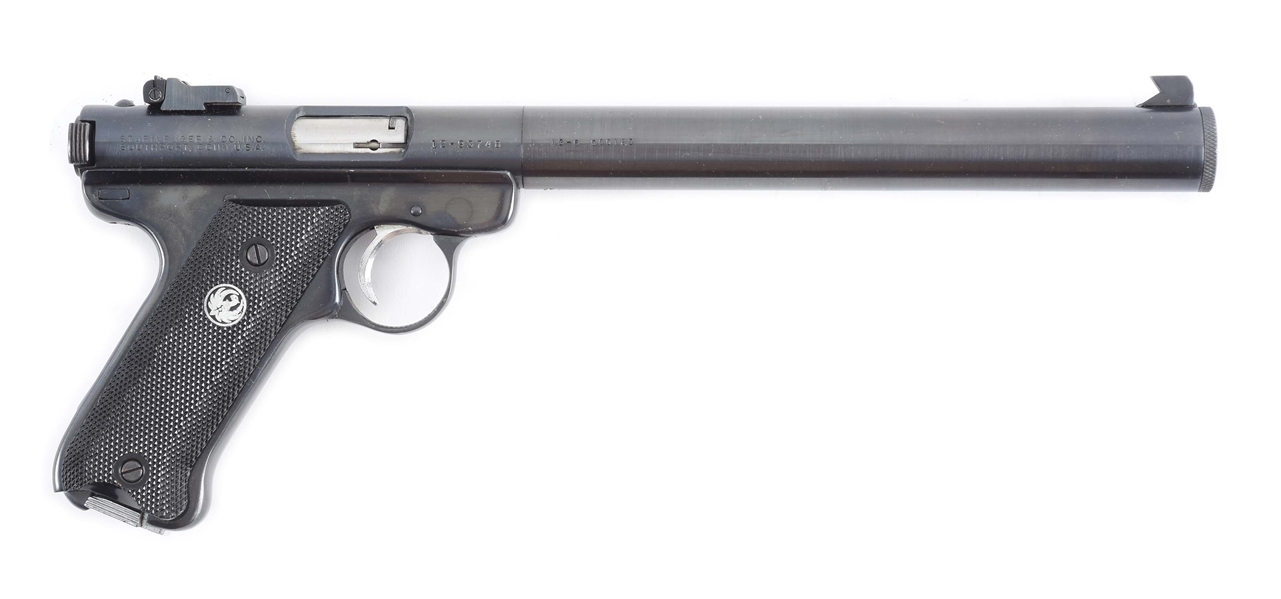 (N) ALWAYS DESIRABLE RUGER MK I SEMI-AUTOMATIC PISTOL WITH MILITARY ARMAMENT CORP MARK I INTEGRALLY SUPPRESSED BARREL (SUPPRESSOR).