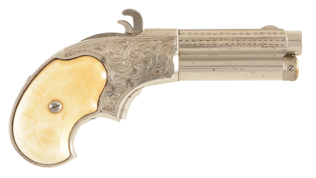 (A) EXCEPTIONALLY FINE FACTORY ENGRAVED REMINGTON MODEL 1871 RIDER REPEATING PISTOL.