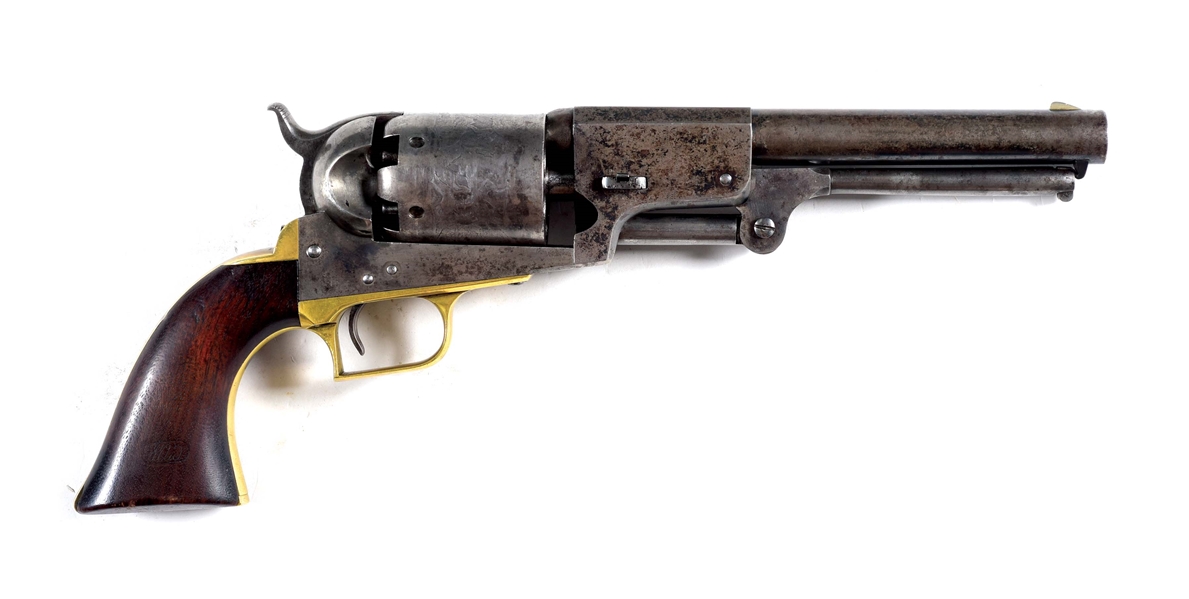 (A) COLT FIRST MODEL MARTIALLY MARKED DRAGOON PERCUSSION REVOLVER.