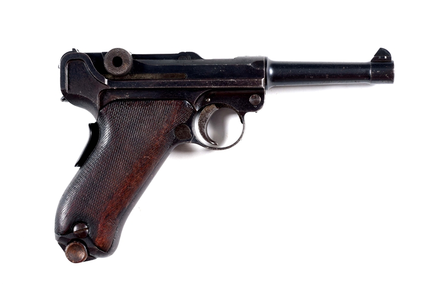 (C) 1906 REPUBLIC OF PORTUGAL NAVY LUGER WITH HOLSTER.