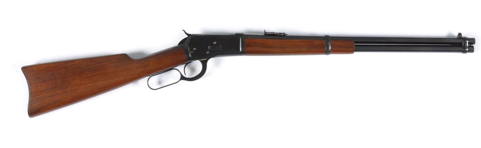(C) NEAR NEW WINCHESTER MODEL 1892 .44-40 LEVER ACTION SADDLE RING CARBINE (1928).