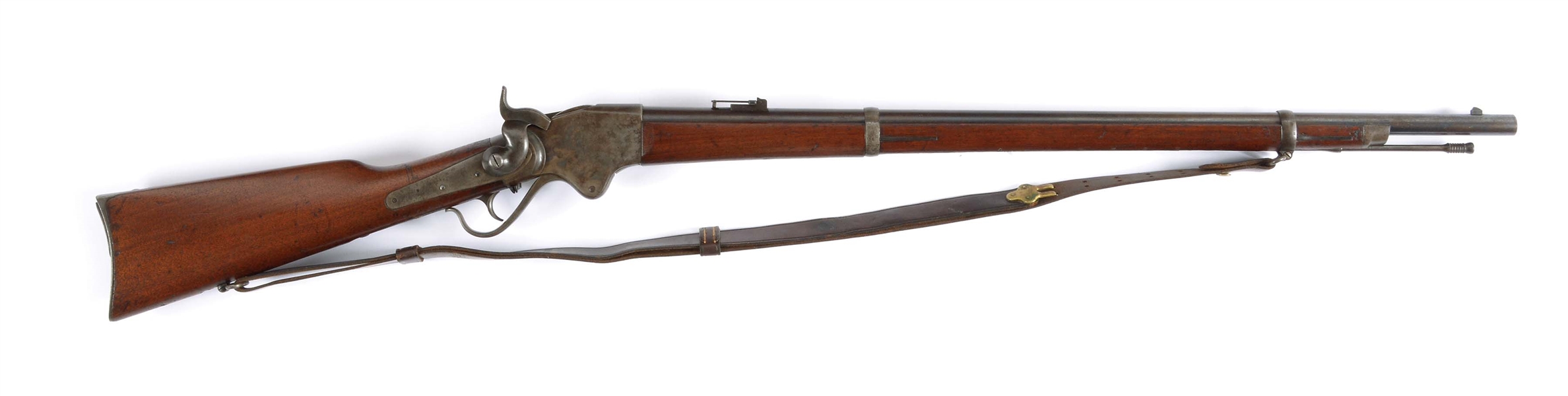 (A) SPRINGFIELD-SPENCER 1865 LEVER ACTION RIFLE.