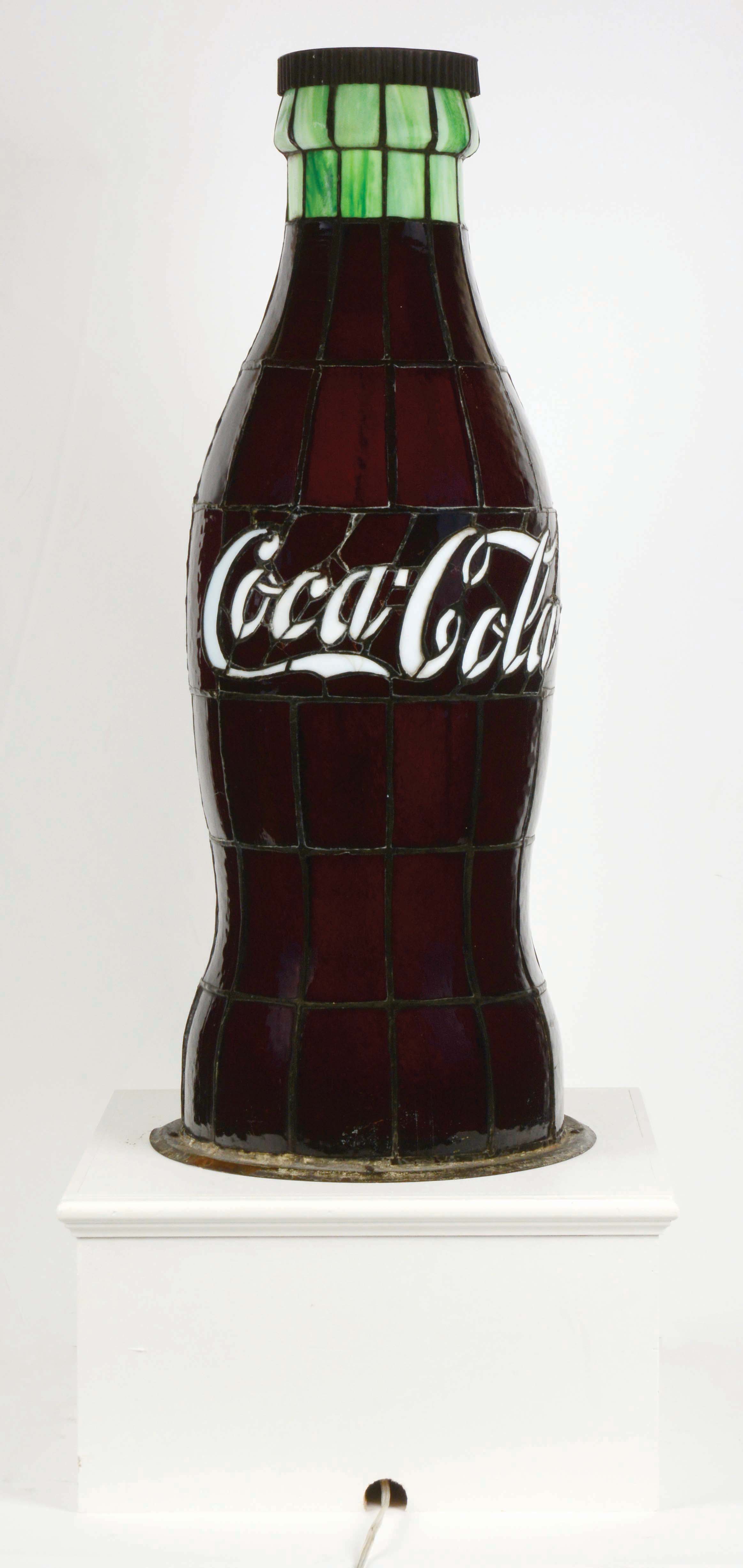 Lot Detail - 1920'S COCA-COLA OVERSIZED LEADED GLASS DISPLAY BOTTLE.