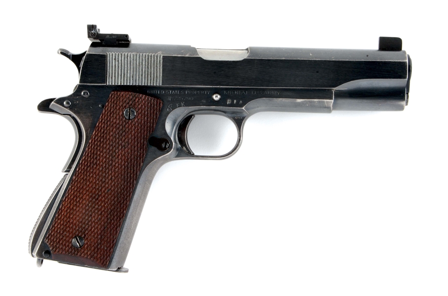 (C) A GOOD ROBERT SEARS INSPECTED COLT 1911A1, MODIFIED FOR TARGET SHOOTING.