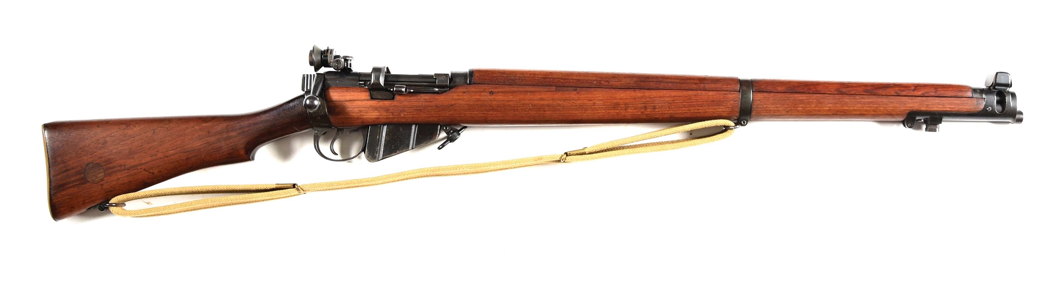 (C) RARE COMMERCIAL B.S.A. SMLE MK III HB TARGET BOLT ACTION RIFLE.