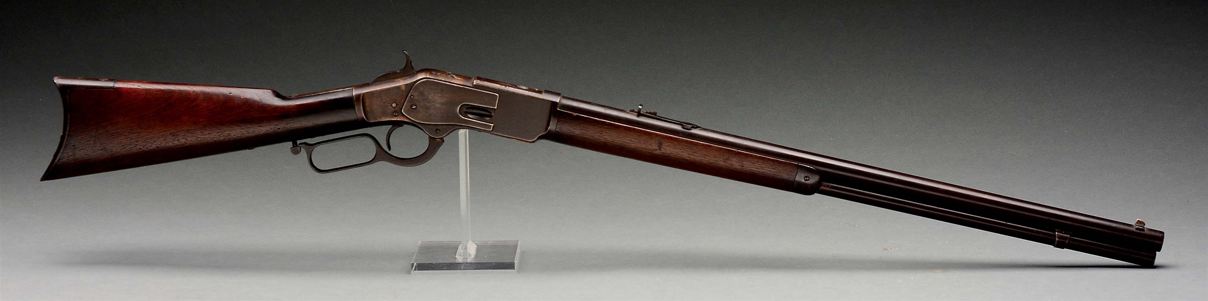 (A) RARE FOUR DIGIT WINCHESTER FIRST MODEL 1873 LEVER ACTION RIFLE 