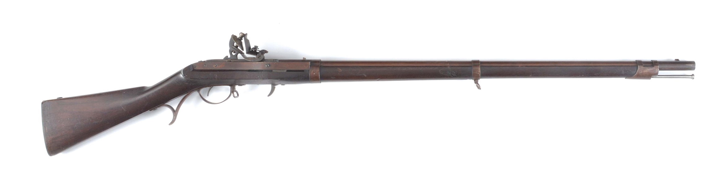 (A) VERY FINE MODEL 1819 HARPERS FERRY HALL FLINT MUSKET, DATED 1837.