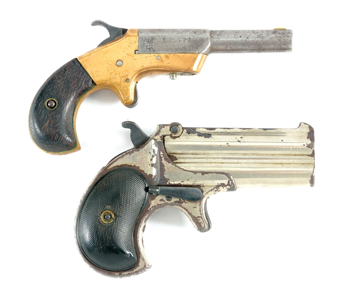 (A) LOT OF TWO: MARLIN O.K. DERRINGER AND AND REMINGTON PISTOLS.