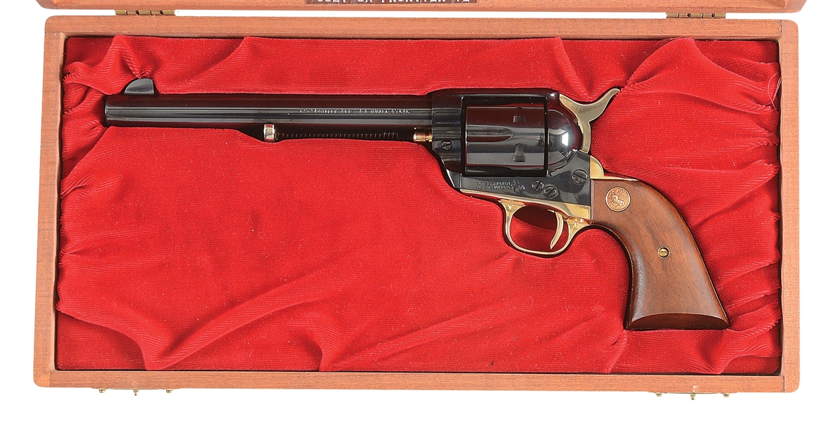 (C) CASED COLT SINGLE ACTION ARMY REVOLVER.