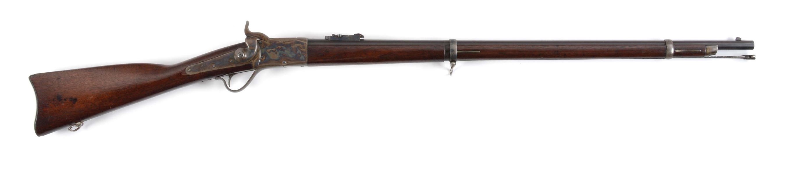 (A) MILITARY PEABODY .43 SPANISH RIFLE WITH CW CARTOUCHE.
