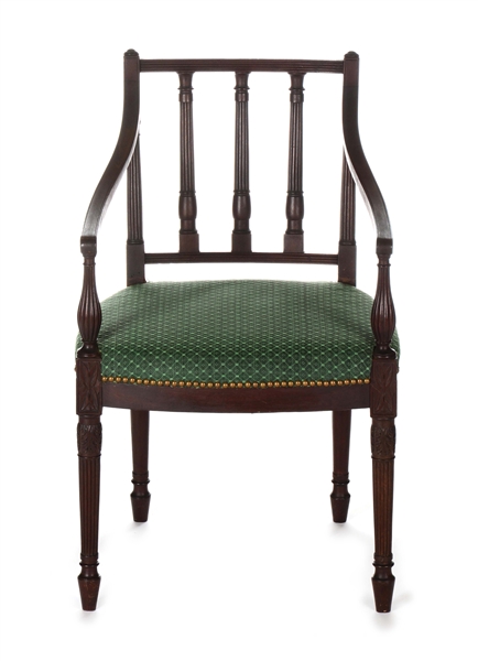 ARM CHAIR ATTRIBUTED TO HENRY CONNELLY (1770 - 1826). PHILADELPHIA, PENNSYLVANIA. MAHOGANY. CIRCA 1800.