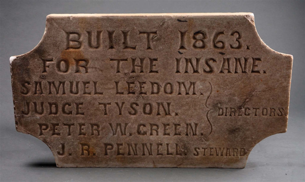 MEDICAL TRADE SIGN MADE OF STONE DATED 1863.