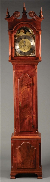 TALL WALNUT CASE CLOCK CIRCA 1770.