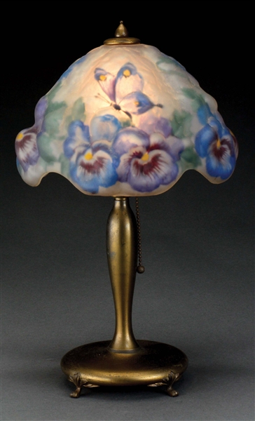 PAIRPOINT PUFFY BUTTERFLY BOUDOIR LAMP.