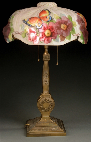 PAIRPOINT PUFFY PAPILLON TABLE LAMP.