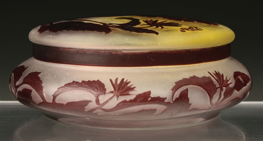 GALLE CAMEO COVERED BOX.