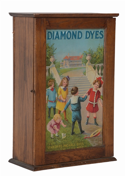 DIAMOND DYES "MANSION" COUNTERTOP DISPLAY CABINET.