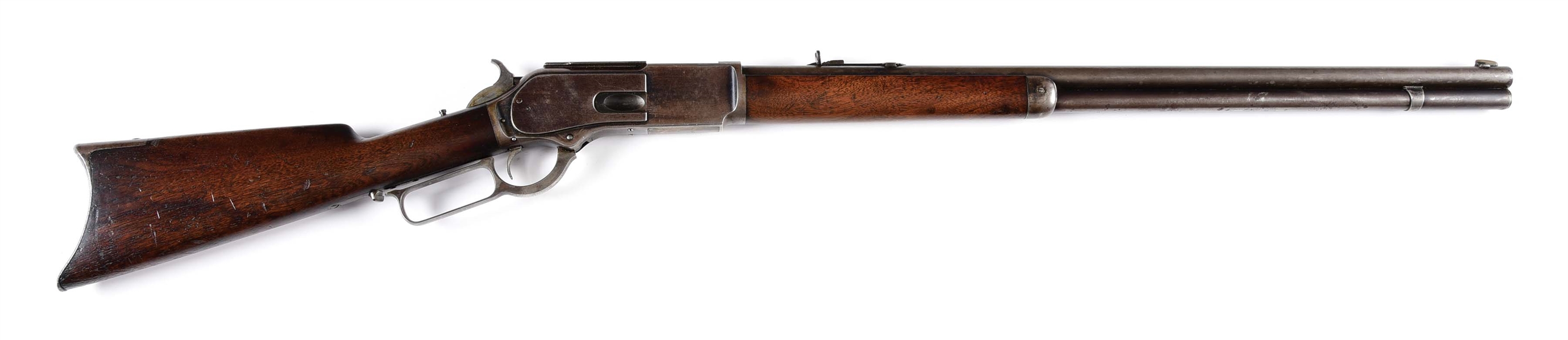 (A) WINCHESTER MODEL 1876 .45-60 LEVER-ACTION RIFLE.