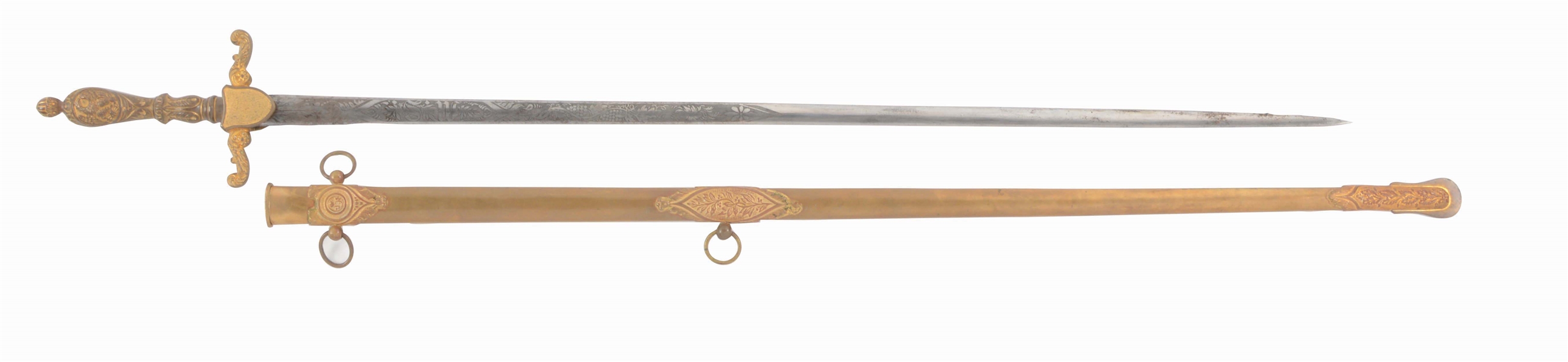 SCARCE US MEDICAL STAFF SWORD WITH SCABBARD.
