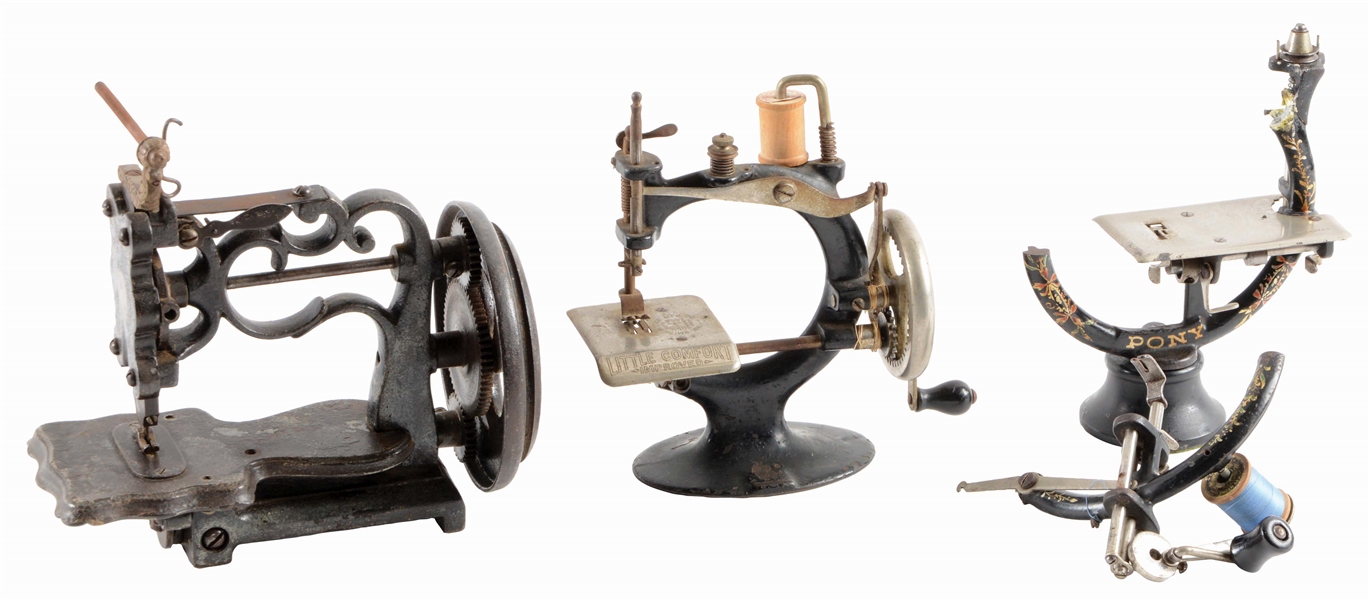 LOT OF 3: SEWING MACHINES BY LITTLE COMFORT.