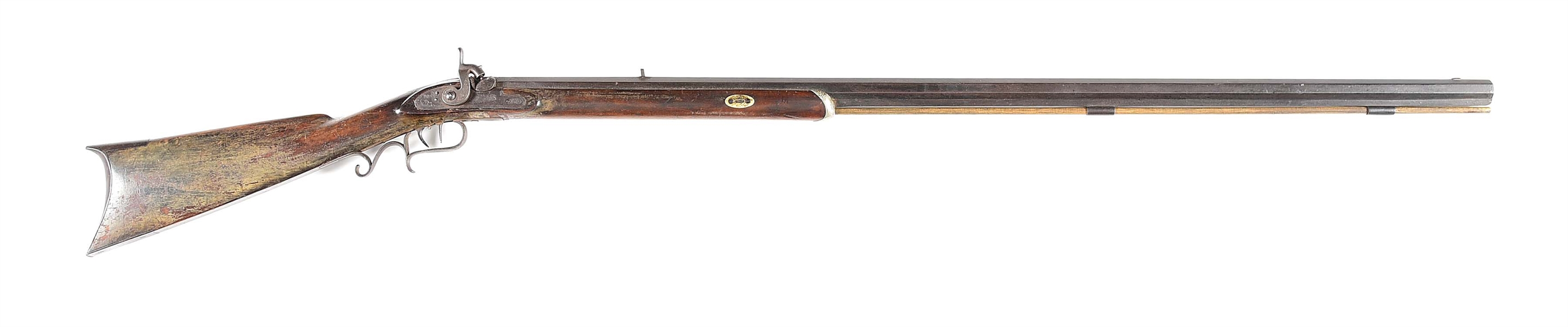 (A) RARE ST. LOUIS J.P. GEMMER HALFSTOCK PLAINS RIFLE FROM S. HAWKEN SHOP