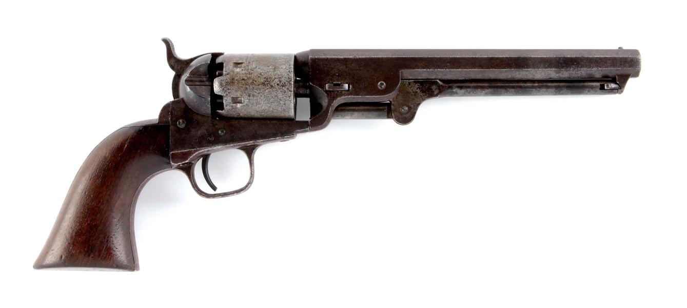 (A) LONDON COLT MODEL 1851 PERCUSSION NAVY REVOLVER MADE IN 1866.