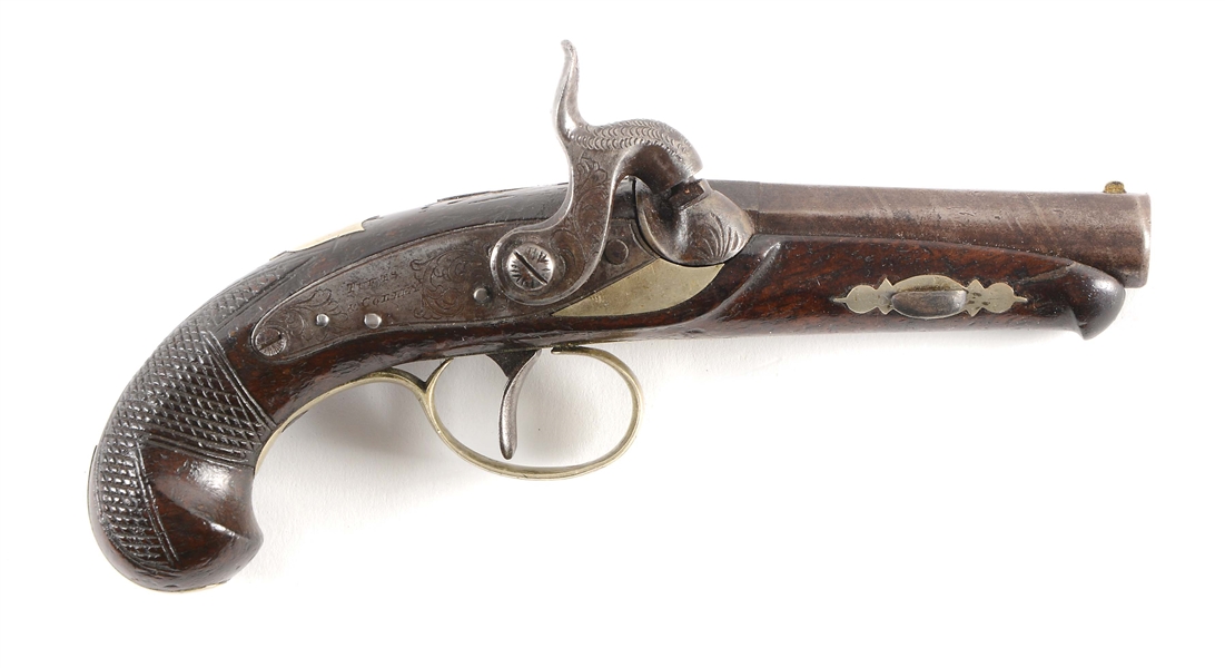 (A) TUFTS AND COLLEY POCKET PERCUSSION PISTOL.