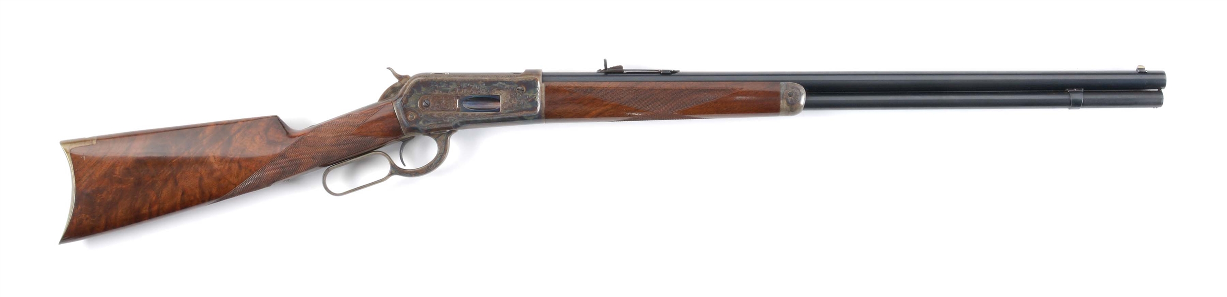 (A) ENGRAVED WINCHESTER 1886 .38-56 LEVER ACTION RIFLE (1895)