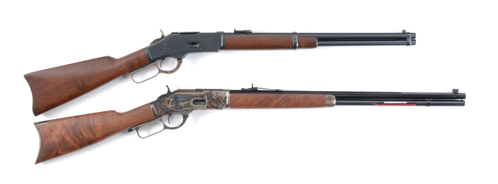 (C+M) LOT OF TWO LEVER ACTION RIFLES: WINCHESTER 1873 .44-40 AND WINCHESTER 1873 .357 MAGNUM.