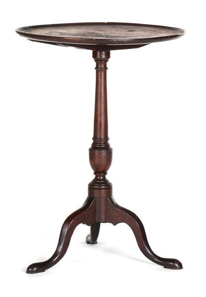 NEOCLASSICAL MAHOGANY CANDLESTAND. PHILADELPHIA, PENNSYLVANIA. CIRCA 1790 - 1800.