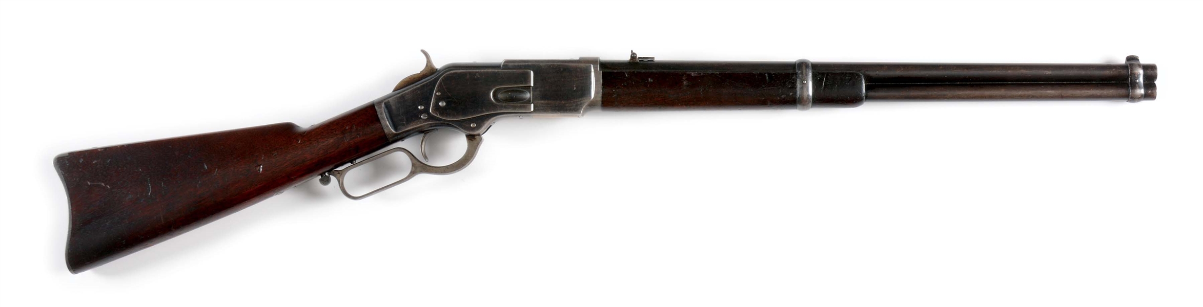 (A) WINCHESTER 1873 FIRST MODEL .44-40 LEVER ACTION SADDLE RING CARBINE.