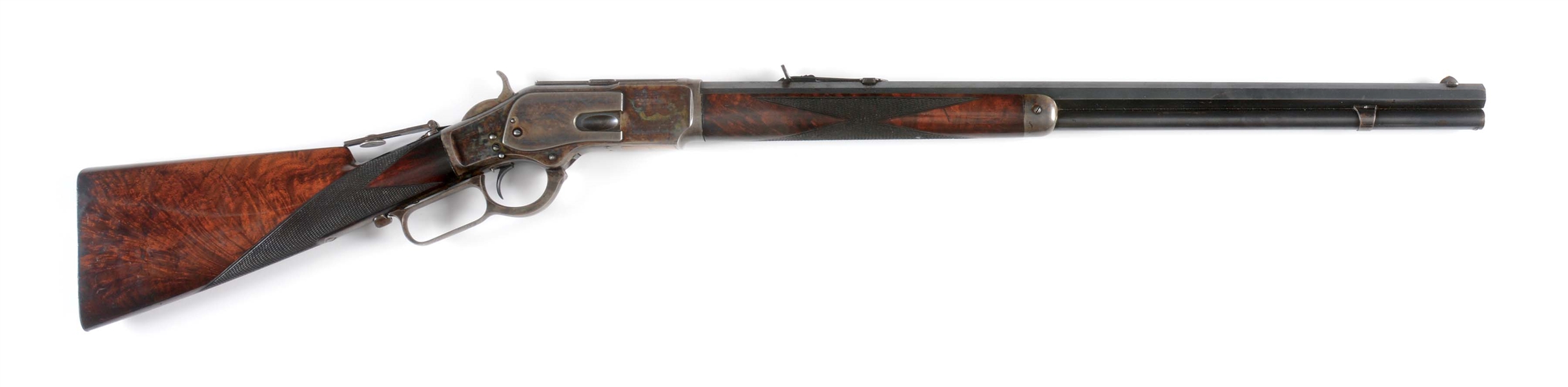(A) HIGH CONDITION WINCHESTER 1873 DELUXE LEVER ACTION RIFLE IN .38-40.