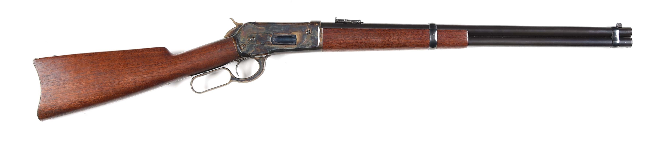 (A) WINCHESTER 1886 LEVER ACTION SADDLE RING CARBINE.